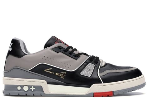 louis vuitton lv trainer sneaker low black grey|Louis Vuitton vnr trainers.